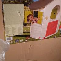 Casetta da giardino SMOBY + scivolo mai usati!