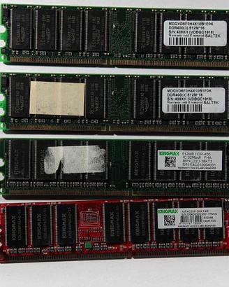 RAM DDR1 400MHz da 512MB (SOLO UN MODULO RIMASTO)