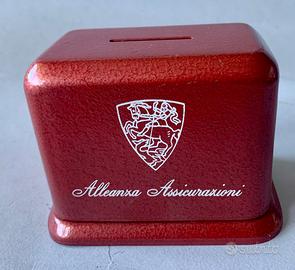Salvadanaio vintage metallo Ausonia Assicurazioni
