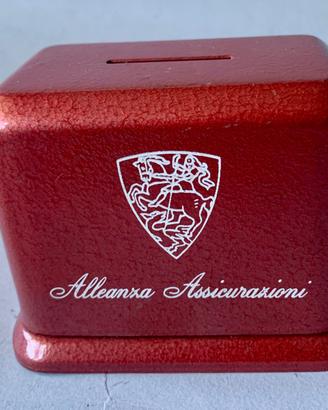 Salvadanaio vintage metallo Ausonia Assicurazioni