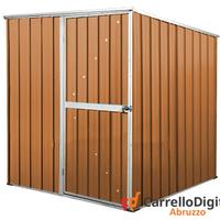 Box da giardino lamiera 175x185cm legno chiaro