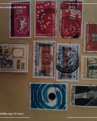10 francobolli italiani usati del 1961/62/63