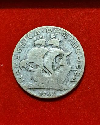 Portogallo 2,5 Escudos 1944 Argento