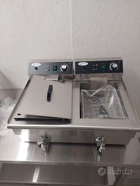 Friggitrice elettrica professionale 16+16 lt