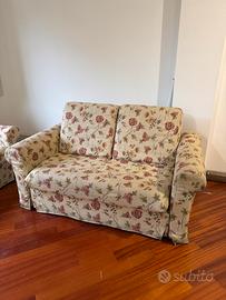 Coppia di divani sfoderabili (divano letto+divano)
