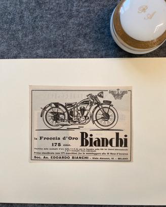 Pubblicità autentica 1932 motociclette bianchi