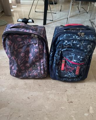 2 Zaini scuola con ruote