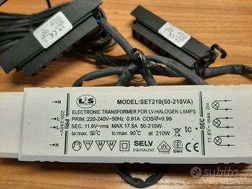 Alimentatore Trasformatore 12V 210W faretti alogen