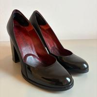 ACCESSOIRE DIFFUSION decolletè  in vernice e pelle