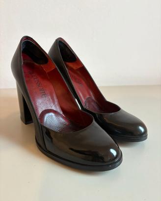 ACCESSOIRE DIFFUSION decolletè  in vernice e pelle