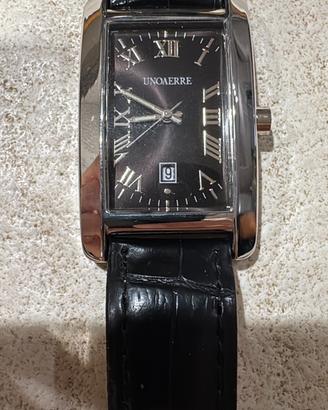 Orologio UNOAERRE uomo tank rettangolare nero