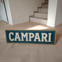Insegna Campari in metallo smaltato 