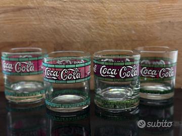 4 Bicchieri Coca-Cola stile vintage liberty