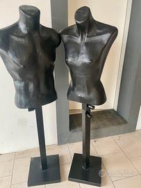 Manichini busto uomo + donna da negozio