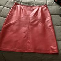 Gonna in pelle rossa tg 44/46