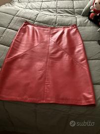 Gonna in pelle rossa tg 44/46