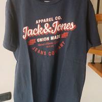 T.shirt blu con stampe marca Jack & Jones, tg M