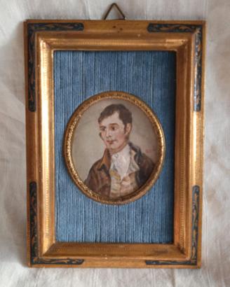 Miniatura dipinta di antico aristocratico