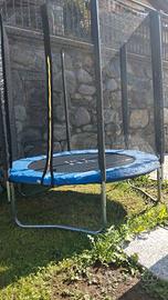 Trampolino elastico con rete di protezione-183cm