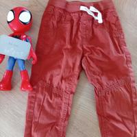 pantaloni leggeri color mattone tg 80cm