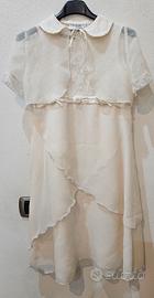 Vestito in viscosa bambina 7-8 anni con coprispall