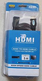 Cavo HDMI 5 Metri connnettori placcati oro