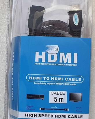 Cavo HDMI 5 Metri connnettori placcati oro