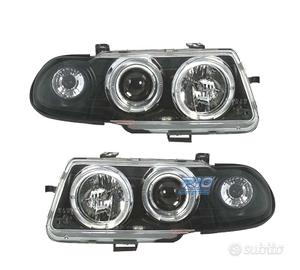 FARI PER OPEL ASTRA F 94-98 ANGEL EYES FONDO NERO 