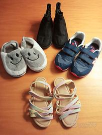 Lotto 4 Paia Scarpe Bambina - N. 27 vari brand