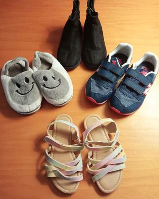 Lotto 4 Paia Scarpe Bambina - N. 27 vari brand