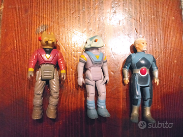 Lotto 3 personaggi action figures anni 80