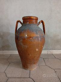 Giara ( orcio ) a due manici smaltata antica 