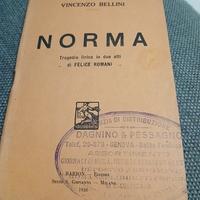 Raro Libretto d'Opera "NORMA" (Bellini) - Edizione
