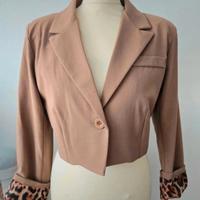 Blazer cropped color cammello Vicbee tg M