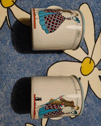 trittico tazze e sottobicchieri di autore