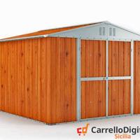 Casetta in lamiera da giardino 327x269 fin legno