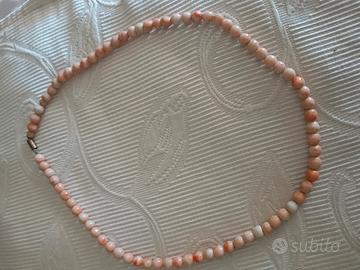 collana corallo rosa vintage cm 60