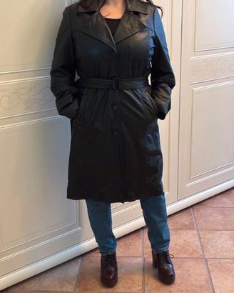 Cappotto trench vera pelle Freaky Nation XL