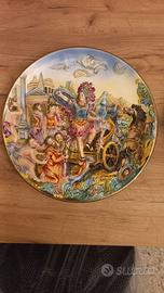 Coppia piatti in ceramica Capodimonte anni '70