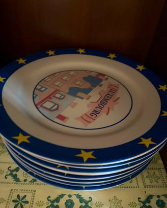 Servizio Piatti 40 Pezzi Tema Unione Europea (x12)