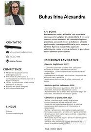 Bar , commessa, pulizie , lavapiatti etc