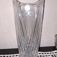 vaso cristallo e argento  anni 80