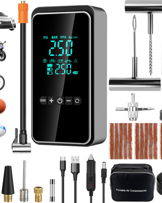 Compressore Aria Portatile, Mini Compressore Porta