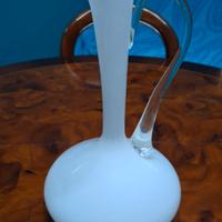 Caraffa Vintage in Vetro Opalino Bianco 60/70