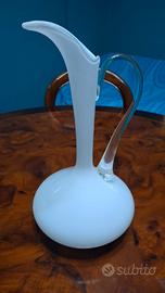 Caraffa Vintage in Vetro Opalino Bianco 60/70