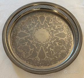 Vassoio Marrakesh placcato argento diametro 38,5CM