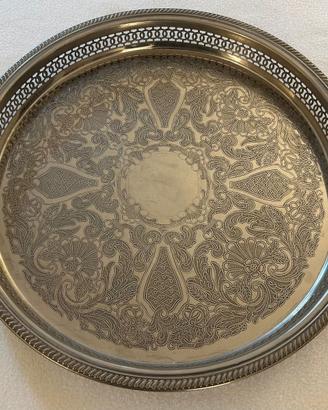 Vassoio Marrakesh placcato argento diametro 38,5CM