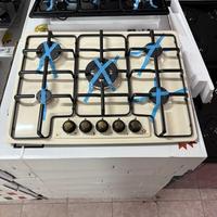 Piano cottura beige rustico 70cm 5 fuochi nuovo