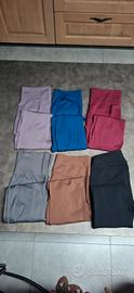 Lotto 6 leggins sportivi e non taglia S ed M 