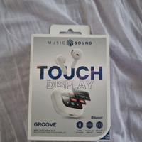 cuffie bluetooth music sound touch display groove